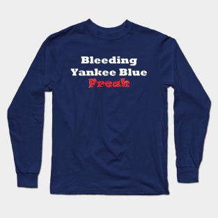 Bleeding Yankee Blue Freak Design Long Sleeve T-Shirt